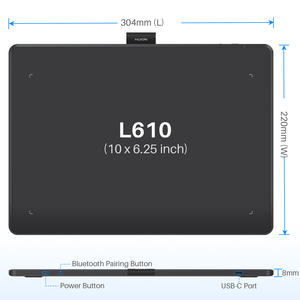 Tablette de dessin et d'écriture sans fil <span class=keywords><strong>Inspiroy</strong></span> Frego M L610 noire pour PC, téléphone, stylet numérique sans batterie, conception graphique - Product Image 3