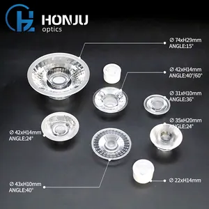 실내 조명 Cob 상업 다운 광학 렌즈 프레 넬 Led 높은 베이 제조 프로젝터 트랙 홍수 가로등 렌즈 - Product Image 2