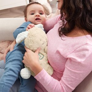 Mesin suara bayi kelinci mewah portabel Soothe & pilih bayi baru lahir dengan lampu Musik & teknik dicuci katun PP isi gerakan - Product Image 5