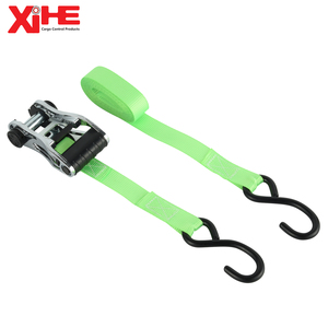 2 PK Heavy Duty 1 Inch 25mm Ratchet Tie Downs Logo personnalisé Zinc Polyester Cargo Lashing Tie Tender 2-Piece Set Sangle Bagage - Product Image 3