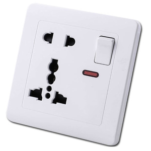 Interruptores y enchufes eléctricos de pared con botón pulsador estándar de la UE de salida de fábrica - Product Image 2