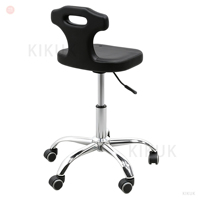 Chaise-tabouret ESD mobile en acier inoxydable, réglable en hauteur, pour esthétique, coiffure, médecine, dentisterie, salles blanches, laboratoires et hôpitaux