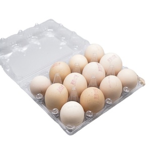 Wholesale 12 Hole <b>Eco</b>-friendly Convenient Buckle Sturdy Stackable CPET Clamshell Blister Trays for <b>Eggs</b> - Product Image 1