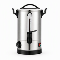 Urne à café en acier inoxydable 304 avec jauge de niveau et robinet à levier, 30 tasses, pour hôtel, café