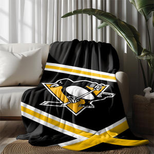 Couverture en flanelle ChamXue imprimée avec logo d'équipe de hockey sur glace américaine de la LNH, couverture chaude pour canapé, utilisation toute saison - Product Image 3