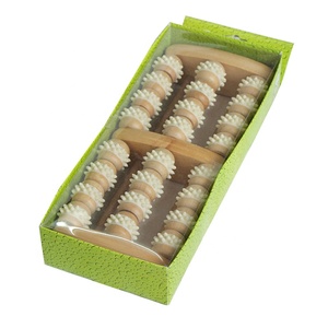 Dual Foot Massage Wooden Roller For Relax Relieve Plantar Fasciitis Stress Heel - Product Image 4