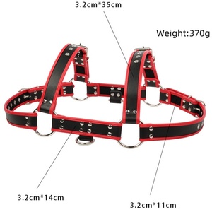 Ayarlanabilir fetiş erkekler göğüs deri koşum kemerleri BDSM eşcinsel vücut esaret demeti askı eşcinsel giyim - Product Image 2