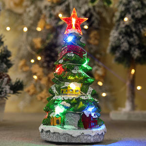 6 "樹脂クリスマスシーンビレッジハウスタウン、暖かい白色LEDライト付き - Product Image 5