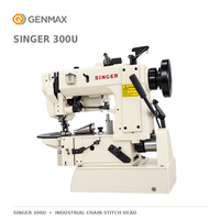 Tête de machine à coudre Singer 300U robuste pour surjet et point de chaînette