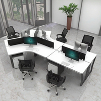 Bureau en bois en forme de L unique simple à 120 degrés bureau modulaire commis poste de travail personnel à domicile bureau