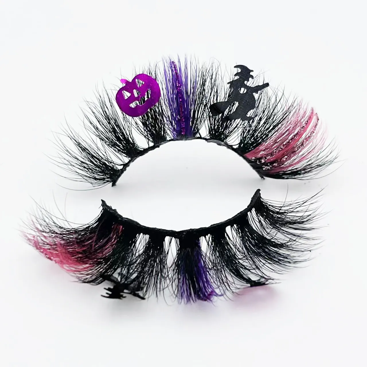 Halloween glitter full strip other fluffy false eyelashes your logo wholesale mink lashes 15-20 mm lash