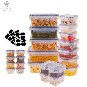 حاويات تخزين مواد غذائية بلاستيكية مستطيلة محكمة الغلق من البولي بروبيلين قابلة للتكديس حسب الطلب