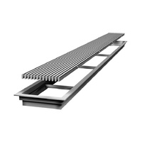 Diffuseur d'air linéaire en aluminium moderne et industriel sur mesure, durable et réglable pour projets de ventilation de plafond et de mur