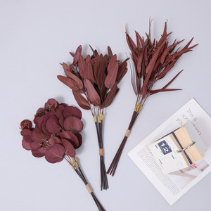 Fleurs en soie, branches d'eucalyptus, matériaux décoratifs pour mariage et banquet, plantes artificielles, verdure pour la décoration du salon et des allées - Product Image 3