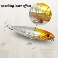 Appât à crayons flottant 17.5g 10cm Topwater Walk the Dog Leurre de pêche 3D Swimbait Hook Popper Pesca