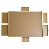 Table de puzzle en bois à 6 tiroirs, rotative, portable, avec plateau de rangement pour puzzles, anti-salissure, avec tiroirs de classification