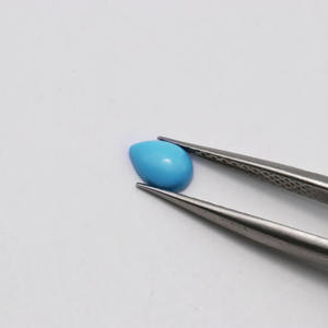 Turquesa natural de alta calidad, cabujón en forma de pera de 5x4 mm, piedra preciosa suelta, pulido suave, color azul verdoso, para la fabricación de joyas. - Product Image 1