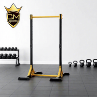 CHENGMO SPORTS 143-220CM Power Tower Pull up Bar Station, Barre de traction réglable en hauteur, Station de musculation avec 8 ventouses