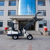 Caricatore Frontale Elettrico a Zero Emissioni 4x4, Alimentato a Batteria, Mini Pala Gommata con Sistema Idraulico per Fattoria