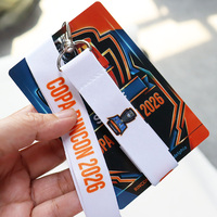 Badge d'exposition VIP personnalisé Keepfly avec code QR, carte PVC imprimée pour le personnel des événements, passe backstage avec lanières personnalisées