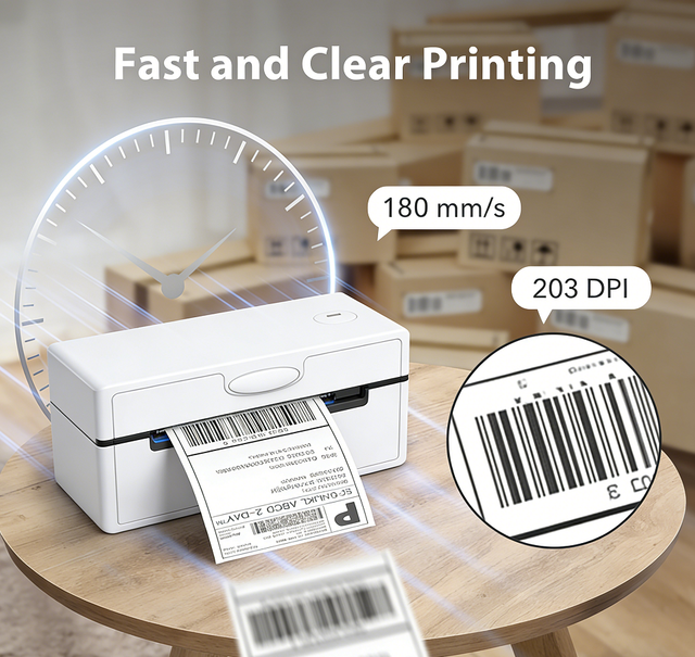 4x6 Wireless Label Thermal Printer Usb Desktop Sticker Waybill Shipping Label BarcodeThermal Receipt Printer