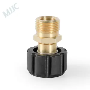 MJJC Brass雪の泡ランスFoam Cannon Pro Connector M22x1.5mm Male Threadと14ミリメートル内径