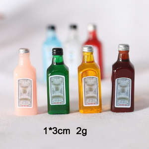 ขวดไวน์จิ๋วสำหรับตกแต่งบ้านตุ๊กตา เครื่องดื่มเบียร์ขนาดเ<span class=keywords><strong>ล</strong></span>็ก ของตกแต่ง DIY - Product Image 3