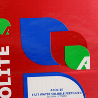 Sac tissé en PP recyclable, impression flexo offset, conception personnalisée, emballage pour engrais organique, aliments pour animaux, emballage de ciment