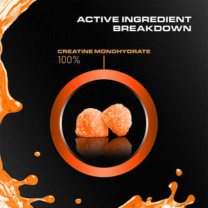 Suppléments de bonbons gommeux au monohydrate de créatine à faible teneur en sucre de marque privée 5g par portion Augmentation musculaire pour hommes femmes - Product Image 3