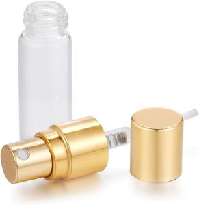 <b>Mini</b> Size 2ml 3ml 5ml 10ml Square Screen Printing Travel Empty Glass <b>Spray</b> Perfume <b>Bottle</b> with Gold Aluminum Pump - Product Image 4