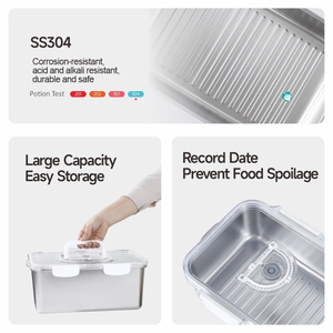 Contenitore per Snack Portatile in Acciaio Inox 304 con Scomparti, Contenitori Ermetici per Alimenti, Adatti a Microonde e Lavastoviglie - Product Image 4