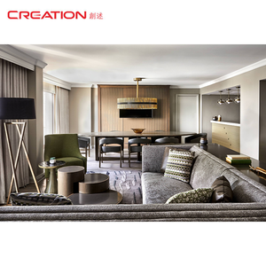 تخزين فاخر حديث مع خزانة ملابس طاولة سرير بقاعدة سرير - Product Image 3