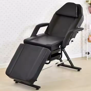 Fauteuil <span class=keywords><strong>de</strong></span> massage et <span class=keywords><strong>de</strong></span> beauté D Luxueux en PU noir et blanc, réglable, pliable, pour tatouage, coiffure, thérapie faciale et extensions <span class=keywords><strong>de</strong></span> cils, économique - Product Image 5