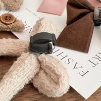 Breloques de chaussures en peluche lapin kawaii en gros, ornements détachables en dentelle moelleuse pour baskets, chaussures décontractées et quotidiennes, décoration mignonne