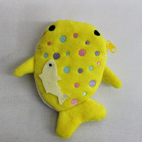 Approvisionnement direct usine : Porte-monnaie et étui à clés en peluche requin à queue torsadée simple, petits sacs pour rouge à lèvres et écouteurs, porte-clés portefeuilles en peluche de dessin animé