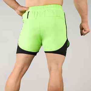 กางเกงวิ่งออกกำลังกายฤดูร้อนรุ่นใหม่ล่าสุดสำหรับผู้ชาย ระบายอากาศได้ดี แห้งเร็ว แบบ 2 in 1 สองชั้น สำหรับฝึกซ้อมกีฬา - Product Image 4