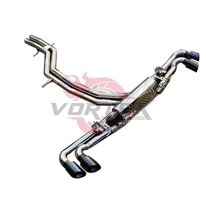 Échappement arrière à soupapes en acier inoxydable Vortex pour Lamborghini Urus 4.0T avec silencieux central transversal et kit de sorties quadruples noires - Product Image 3
