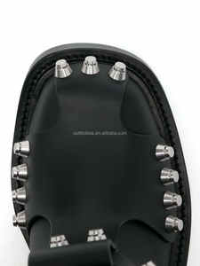 מרובע מעור מעור בד בד מעור נשים עיצוב מגפי ריוט באמצע עגל מעור קרסול מגפיים נשים דקסון - Product Image 6