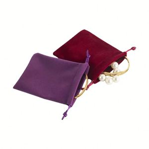 Sac à bijoux en velours personnalisé de luxe 7*9cm avec logo pour bracelet, collier, emballage de bonbons, pochette pour bijoux, sac cadeau haut de gamme - Product Image 4