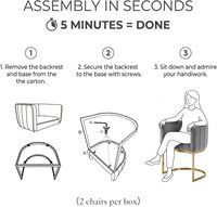 Ensemble de 2 chaises de salle à manger modernes et luxueuses en velours gris doré, avec dossier incurvé et structure métallique robuste en cantilever
