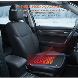 เบาะรองนั่งอุ่นในรถยนต์ Anjuny ปรับอุณหภูมิได้ ผลิตจากกำมะหยี่และกราฟีน กันน้ำ พร้อมระบบควบคุมอุณหภูมิอัจฉริยะ ใช้ไฟ 5V ได้กับรถยนต์ทุกรุ่น - Product Image 1