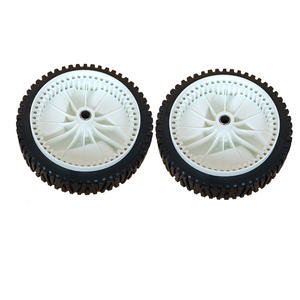 Ruedas para cortacésped, 8 pulgadas, rueda de plástico blanca y negra, A13006, paquete de 2, para accesorios de cortacésped - Product Image 2