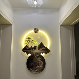 Arte Mural Personalizado al por Mayor, Pintura UV de Lujo para Dormitorio, Pintura Moderna de Paisajes en Porcelana de Cristal, Pintura Decorativa con Luz LED - Product Image 3