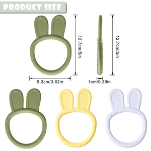 Mordedores de silicona al por mayor para bebés, sonajeros de silicona, juguetes de dentición para bebés - Product Image 2