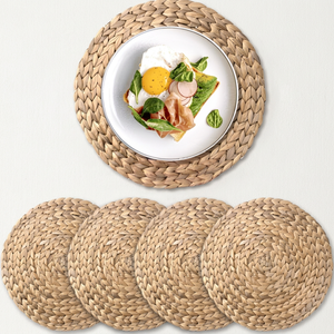 Wholesale Boho Seagrass Solid <b>Placemat</b> Handmade Natural Fiber Custom Shape Logo Packaging Vietnam Banquet Home - Product Image 1