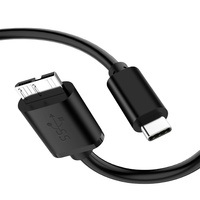 Kabel USB 3.1 Tipe C ke USB 3.0 Micro B Konektor 5Gbps 5V 3A Hard Drive USB C ke Micro B