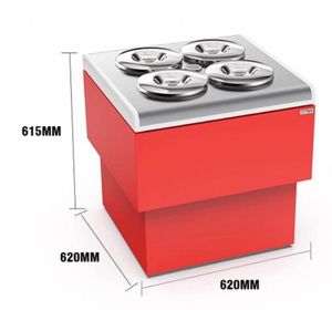 Vitrine à glace HODUWISE en acier inoxydable, comptoir de comptoir, armoire à baril, M4, petite vitrine commerciale, congélateur personnalisé pour gelato - Product Image 2