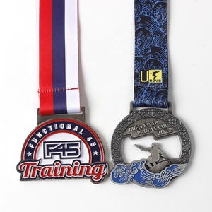 Médaille Souvenir Moderne Traditionnelle Personnalisée en Nickel Plaqué avec Conception Personnelle, Ruban <span class=keywords><strong>et</strong></span> Effet 3D - Product Image 4