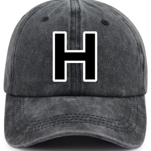 หมวกเบสบอลผ้าฝ้าย 6 แผง แบบยูนิเซ็กซ์ ขายส่ง ปักตัวอักษร 'H'  โลโก้สั่งทำได้ หมวกทรง Trucker สำหรับกิจกรรมกลางแจ้ง ปั่นจักรยาน ฤดูหนาว - Product Image 2