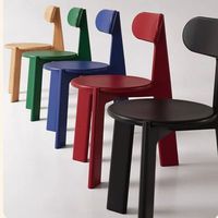 Chaises de salle à manger modernes en bois d'hévéa écologiques - Durables avec structure en bois massif, assise antidérapante et pieds avec patins antidérapants pour la maison, l'appartement et l'hôtel